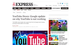 
                            12. YouTube Down: Google update on why YouTube is not working ...