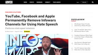 
                            10. YouTube, Facebook and Apple Permanently Remove Infowars ...