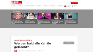 
                            2. YouTube in Gefahr: Werden bald alle Kanäle gelöscht? | BUNTE.de