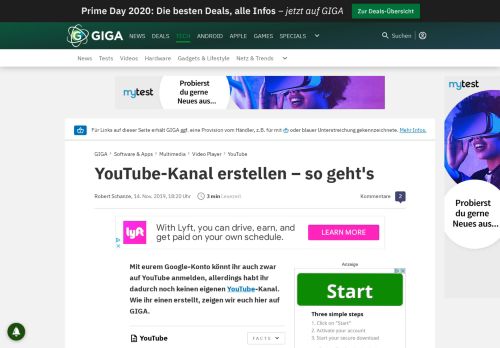 
                            7. YouTube-Kanal erstellen: So kommt ihr zum eigenen Channel – GIGA