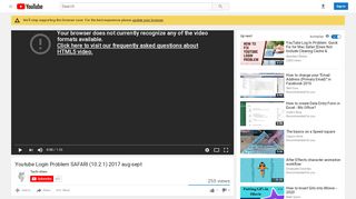 
                            3. Youtube Login Problem SAFARI (10.2.1) 2017 aug-sept - YouTube