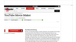 
                            7. YouTube Movie Maker 18.16 - Download - COMPUTER BILD