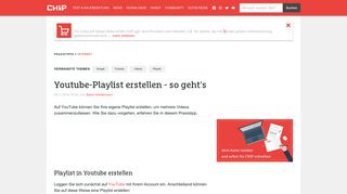 
                            6. Youtube-Playlist erstellen - so geht's - CHIP