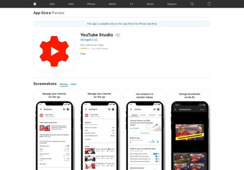 
                            7. YouTube Studio on the App Store - iTunes - Apple
