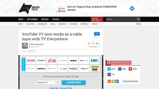 
                            8. YouTube TV now works as a cable login with TV Everywhere
