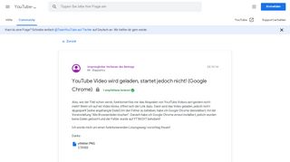 
                            7. YouTube Video wird geladen, startet jedoch nicht! (Google Chrome ...