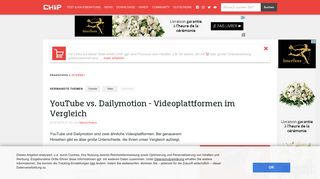 
                            6. YouTube vs. Dailymotion - Videoplattformen im Vergleich - CHIP