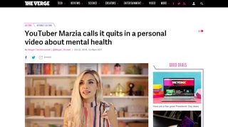 
                            10. YouTuber Marzia calls it quits in a personal video about mental health ...