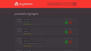 
                            2. youwatch.org passwords - BugMeNot