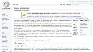 
                            9. Youzu Interactive - Wikipedia