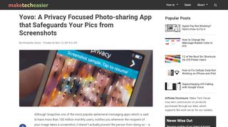 
                            8. Yovo: A Photo-sharing App That Protects Your Pics From Screenshots