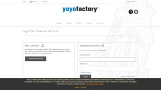 
                            11. Yoyofactory Europe Customer Login - yo-yo shop