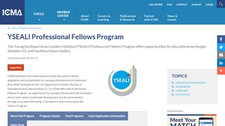 
                            12. YSEALI Professional Fellows Program | icma.org