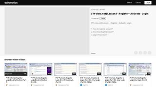 
                            9. [Yt-view.net] Lesson 1 - Register - Activate - Login - video ...