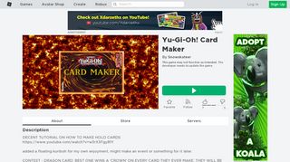 
                            13. Yu-Gi-Oh! Card Maker - Roblox