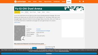 
                            10. Yu-Gi-Oh! Duel Arena (PC) | spieletipps