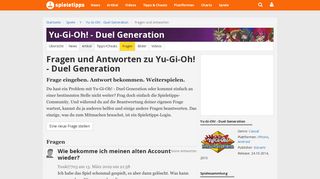 
                            7. Yu-Gi-Oh! - Duel Generation: Fragen und Antworten | spieletipps
