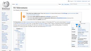 
                            6. YU Televentures - Wikipedia