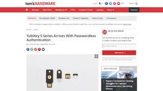 
                            9. YubiKey 5 Series Arrives With Passwordless Authentication