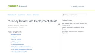 
                            9. YubiKey Smart Card Deployment Guide : Yubico Support