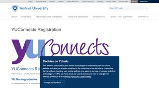 
                            7. YUConnects Registration | Yeshiva University