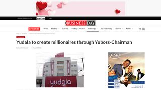 
                            8. Yudala to create millionaires through Yuboss-Chairman - Businessday