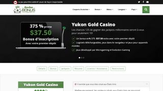 
                            12. Yukon Gold Casino - 125 risque de remporter le jackpot pour ...