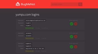 
                            5. yumpu.com passwords - BugMeNot