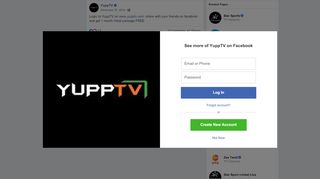 
                            6. YuppTV - Login to YuppTV on www.yupptv.com. share with... | Facebook