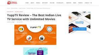 
                            11. YuppTV Review - The Best Indian Live TV Service with Unlimited ...