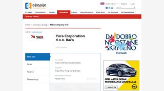 
                            7. Yura Corporation d.o.o. Rača - Main company info - eKapija