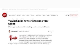 
                            3. Yuwie: Social networking gone very wrong - CNET