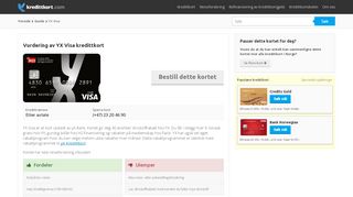 
                            6. YX Visa kredittkort (Søk her) | Kredittkort.com
