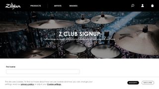 
                            2. Z Club Signup | Zildjian