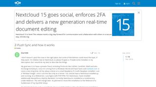 
                            3. Z-Push Sync and how it works - howto - Nextcloud community