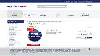
                            10. Z3x Qualcomm Unlock credits - Multi-Com.eu