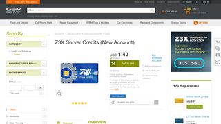 
                            3. Z3X Server Credits - GsmServer