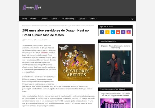 
                            9. Z8Games abre servidores de Dragon Nest no Brasil e inicia fase de ...