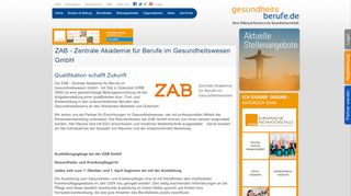
                            3. ZAB - Zentrale Akademie für Berufe im Gesundheitswesen GmbH ...