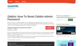 
                            13. Zabbix: How To Reset Zabbix Admin Password - GeekPills