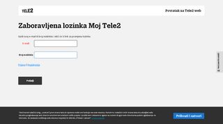 
                            3. Zaboravljena lozinka - Moj Tele2