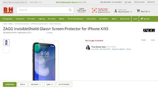 
                            5. ZAGG InvisibleShield Glass+ Screen Protector 200101013 ...