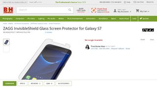 
                            6. ZAGG InvisibleShield Glass Screen Protector GS7GLS-F00 ...