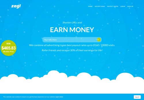 
                            3. za.gl - Short your long links and get paid! Earn money for every visitor ...