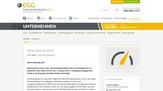 
                            10. Zählerablesung 2018 - Energieversorgung Gera GmbH