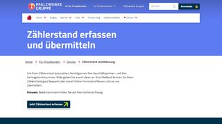 
                            4. Zählerstand erfassen – einfach online | Pfalzwerke Service