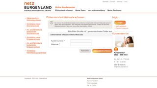 
                            6. Zählerstand mit Webcode erfassen - Netz Burgenland Online ...