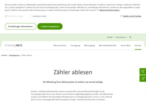 
                            6. Zählerstand mitteilen - Formular » DREWAG NETZ GmbH