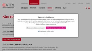 
                            3. Zählerstand online melden - Service Gewerbekunden - E.VITA