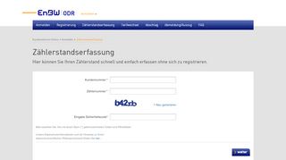 
                            3. Zählerstandserfassung - Online Portal - EnBW ODR AG